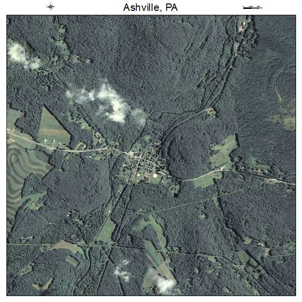 Ashville, PA air photo map