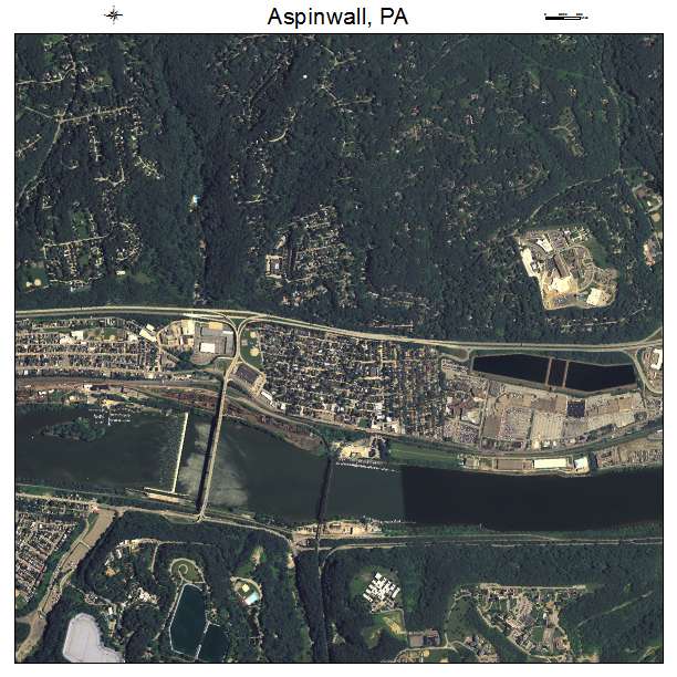 Aspinwall, PA air photo map