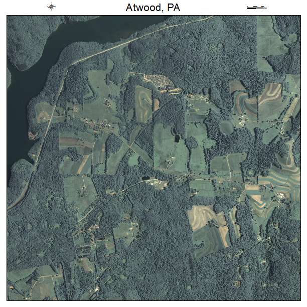 Atwood, PA air photo map