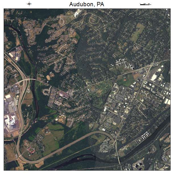 Audubon, PA air photo map
