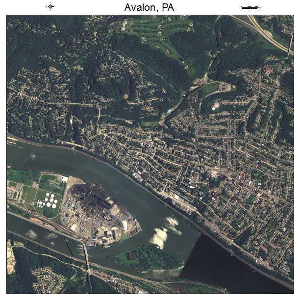 Avalon, PA air photo map