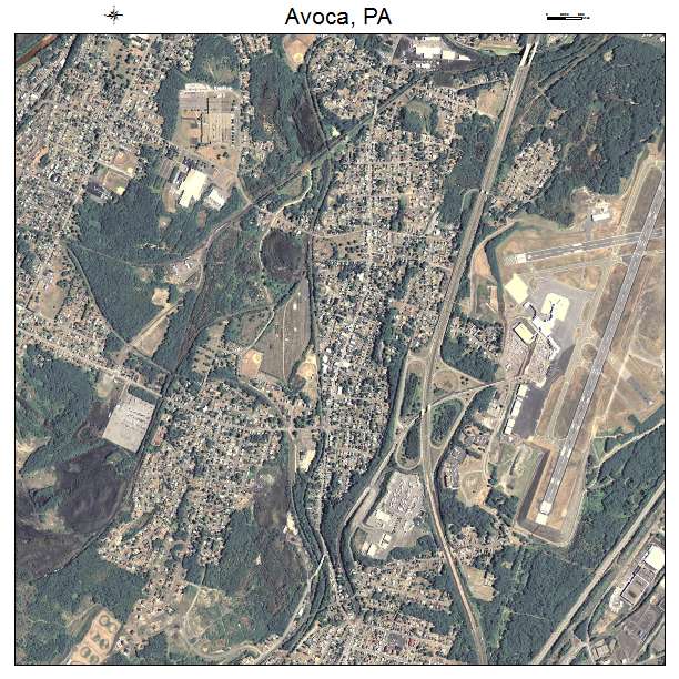 Avoca, PA air photo map