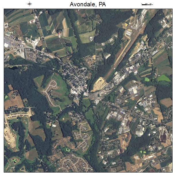 Avondale, PA air photo map