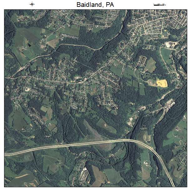 Baidland, PA air photo map