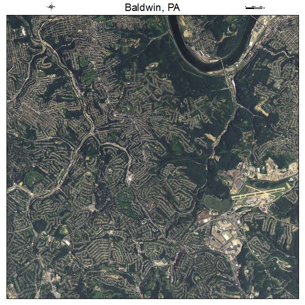 Baldwin, PA air photo map