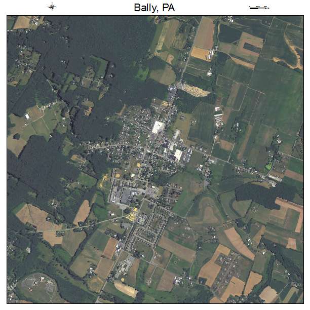 Bally, PA air photo map