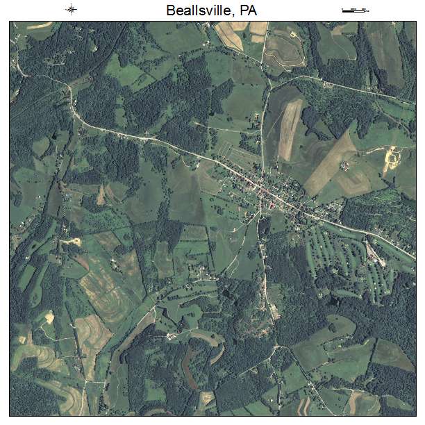 Beallsville, PA air photo map