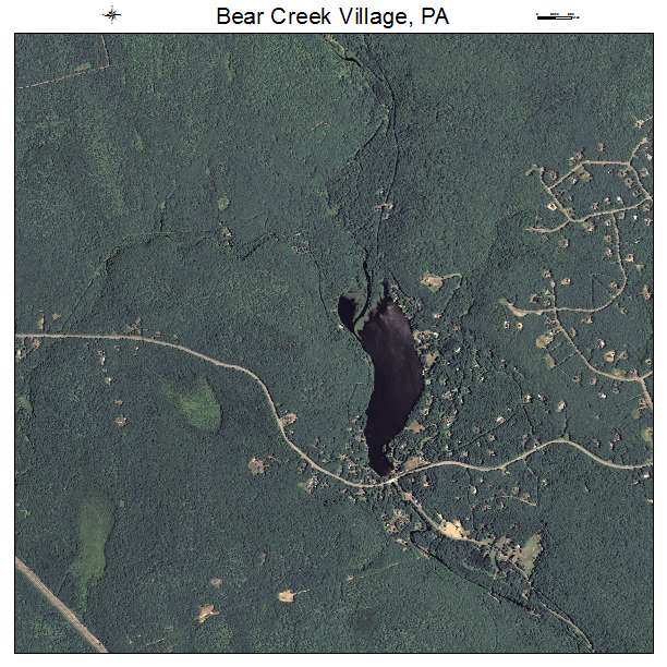 Bear Creek Village, PA air photo map