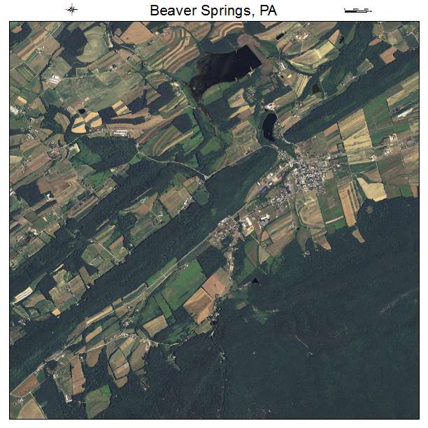Beaver Springs, PA air photo map