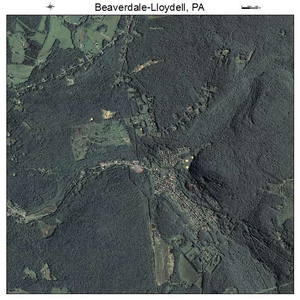 Beaverdale Lloydell, PA air photo map