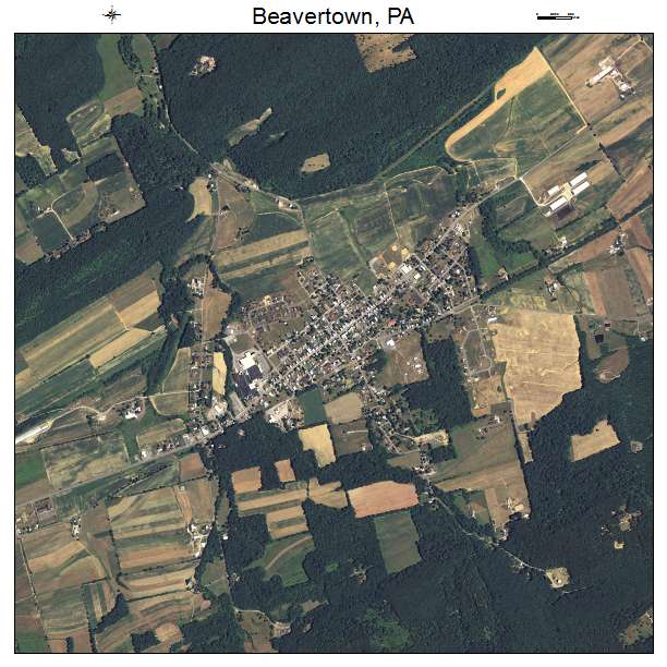 Beavertown, PA air photo map