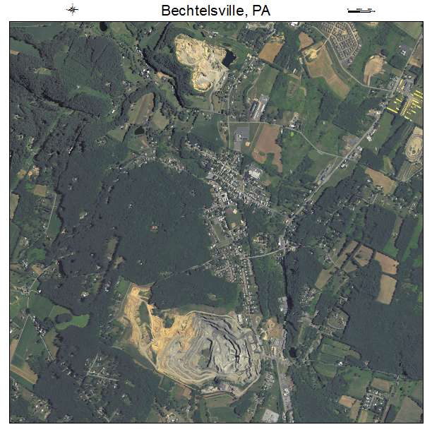 Bechtelsville, PA air photo map