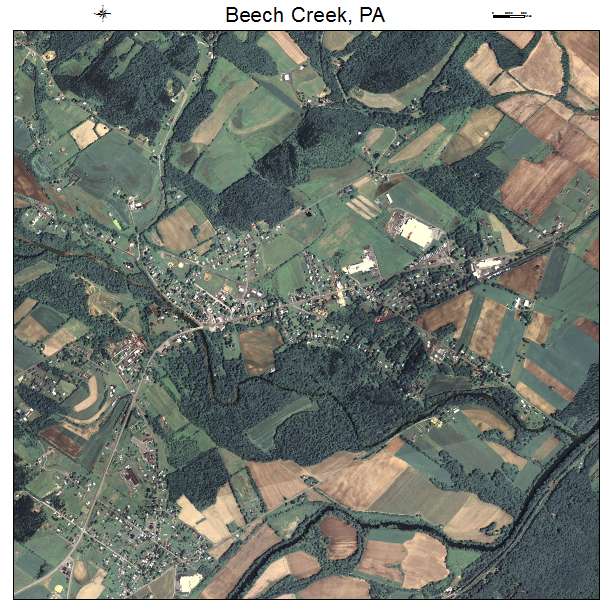 Beech Creek, PA air photo map