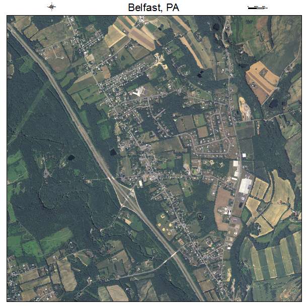 Belfast, PA air photo map