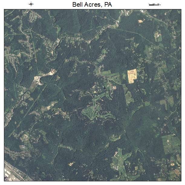 Bell Acres, PA air photo map
