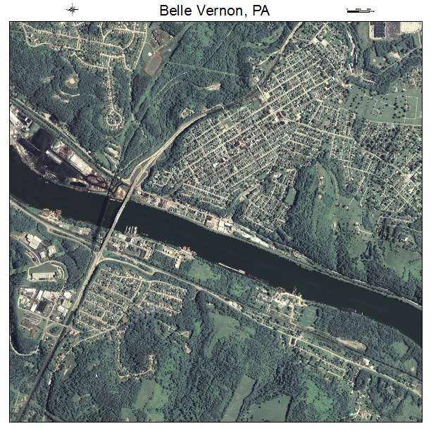 Belle Vernon, PA air photo map