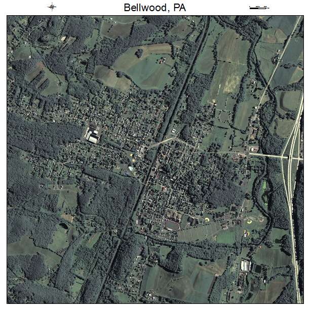 Bellwood, PA air photo map