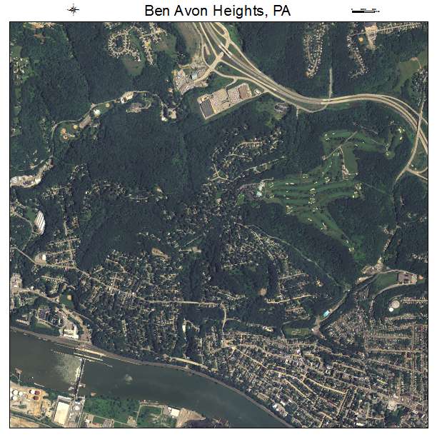 Ben Avon Heights, PA air photo map