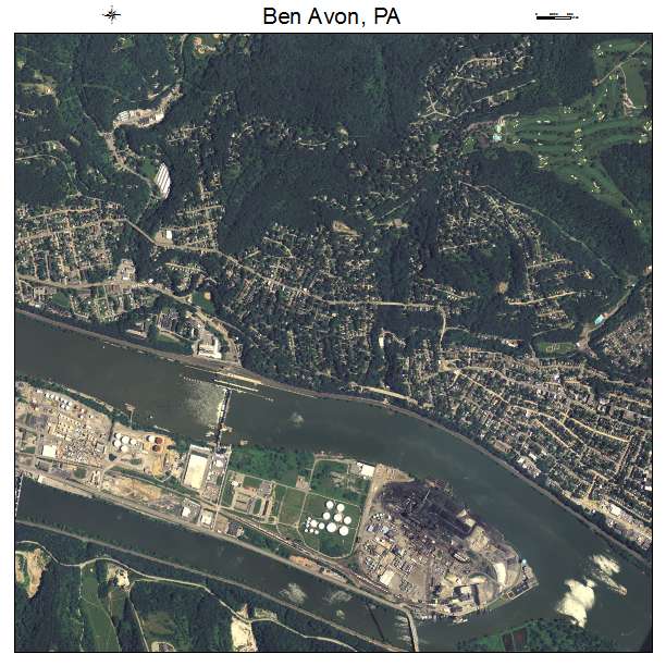 Ben Avon, PA air photo map