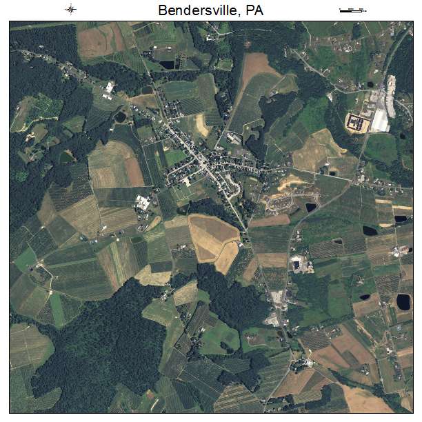 Bendersville, PA air photo map