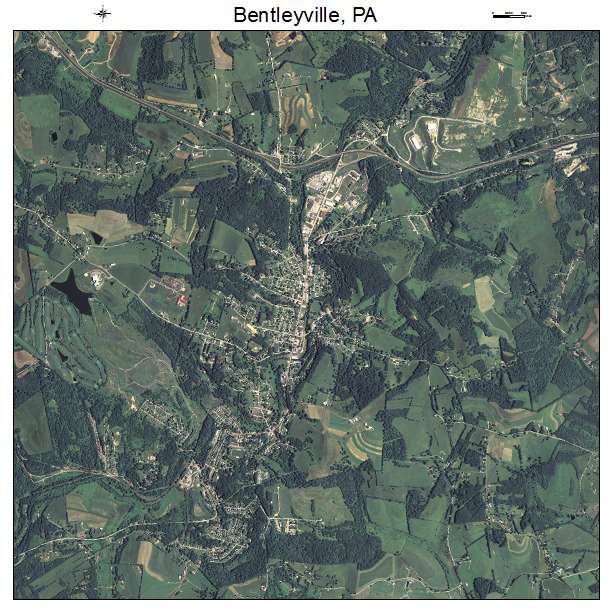 Bentleyville, PA air photo map