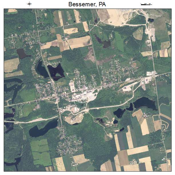 Bessemer, PA air photo map
