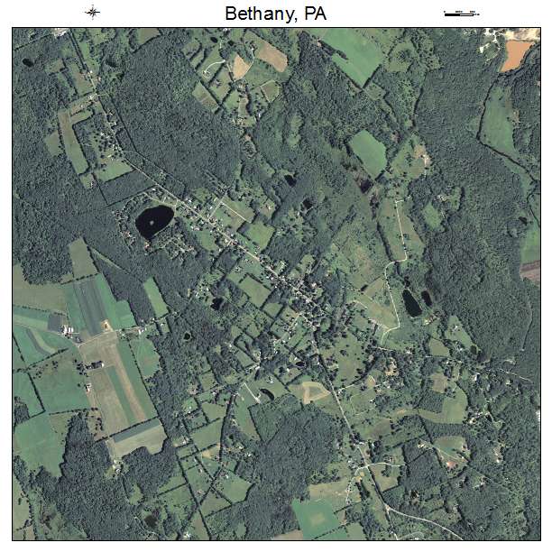 Bethany, PA air photo map