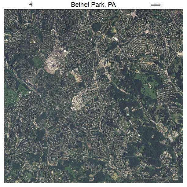 Bethel Park, PA air photo map