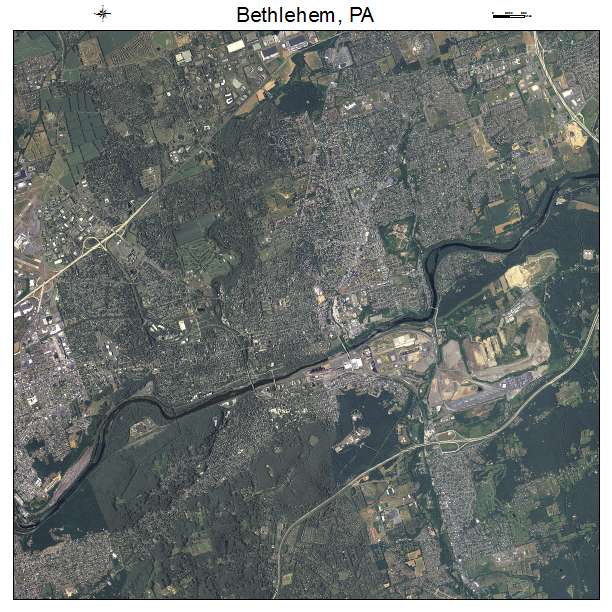Bethlehem, PA air photo map