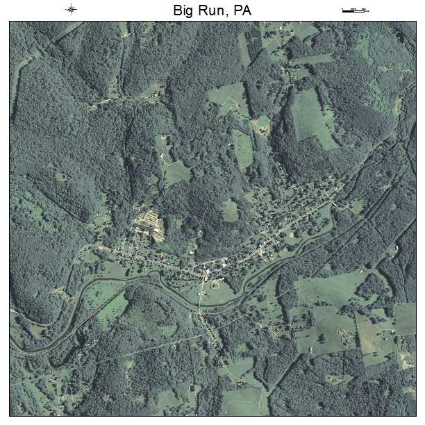 Big Run, PA air photo map