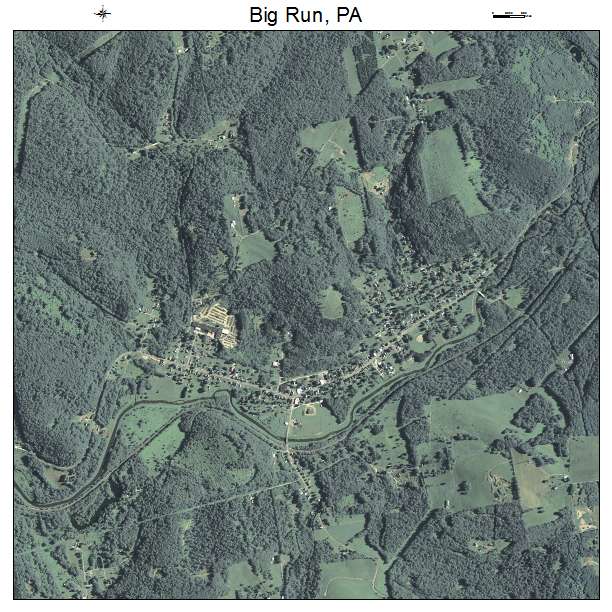 Big Run, PA air photo map