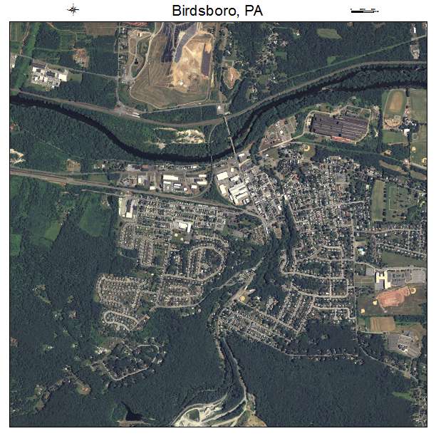 Birdsboro, PA air photo map