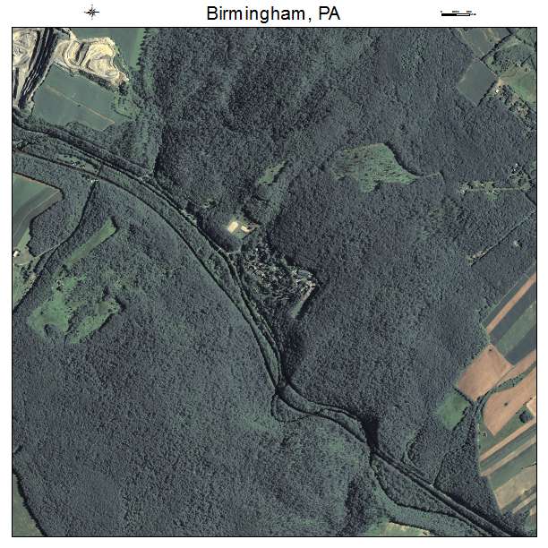 Birmingham, PA air photo map