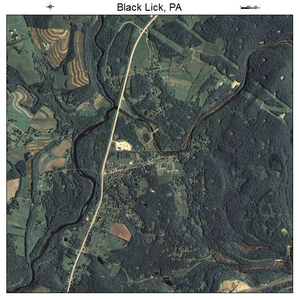Black Lick, PA air photo map