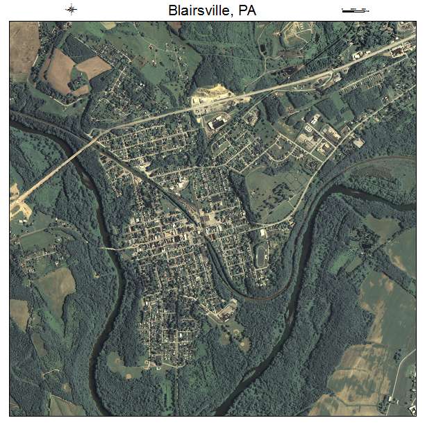 Blairsville, PA air photo map