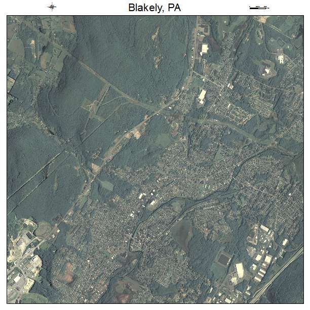 Blakely, PA air photo map