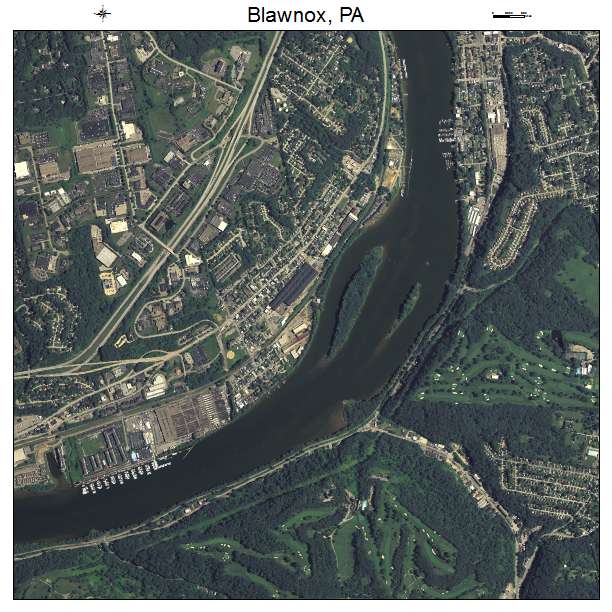 Blawnox, PA air photo map
