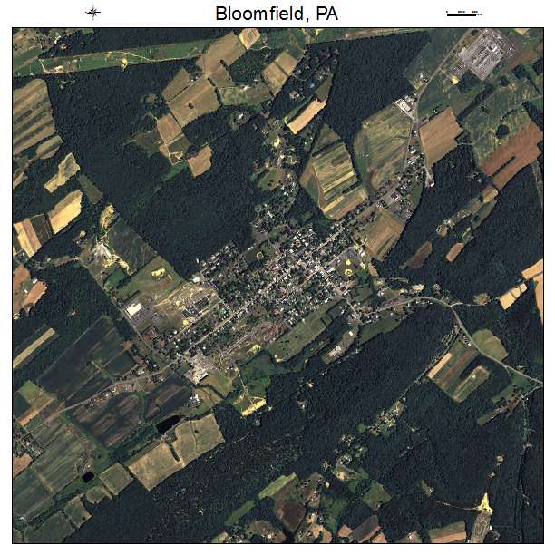 Bloomfield, PA air photo map