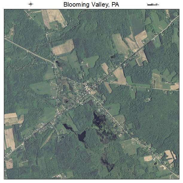 Blooming Valley, PA air photo map