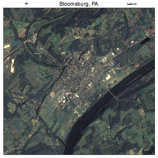 Bloomsburg, PA air photo map