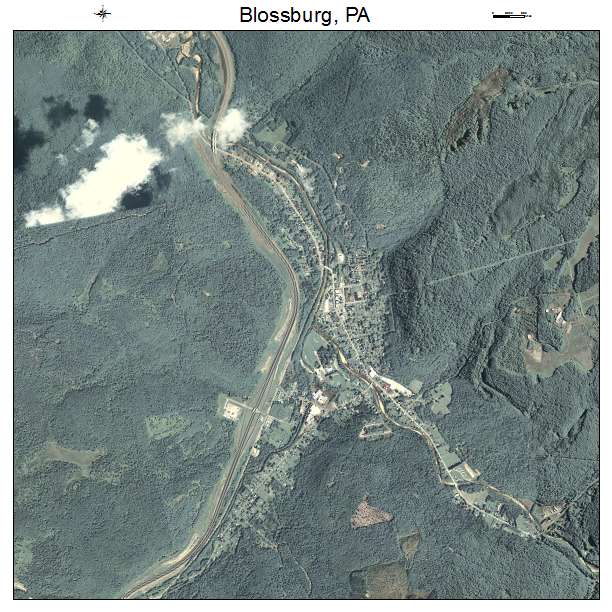 Blossburg, PA air photo map