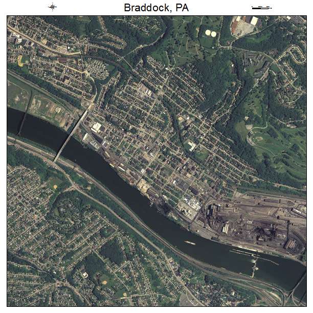 Braddock, PA air photo map