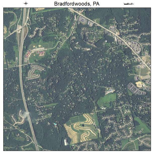 Bradfordwoods, PA air photo map