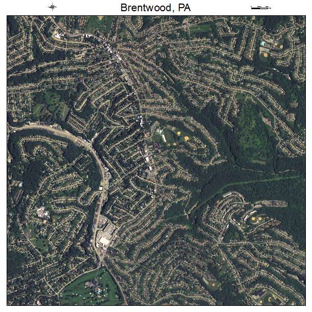 Brentwood, PA air photo map