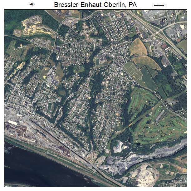 Bressler Enhaut Oberlin, PA air photo map