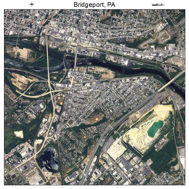 Bridgeport, PA air photo map