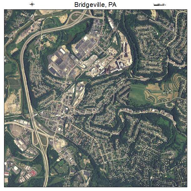 Bridgeville, PA air photo map
