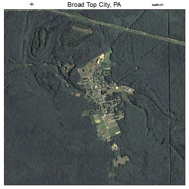 Broad Top City, PA air photo map