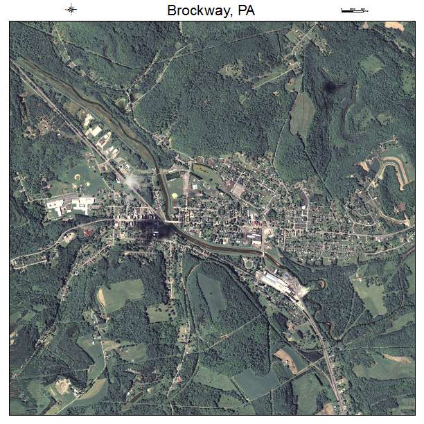 Brockway, PA air photo map