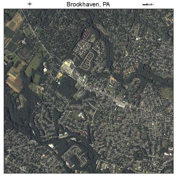 Brookhaven, PA air photo map